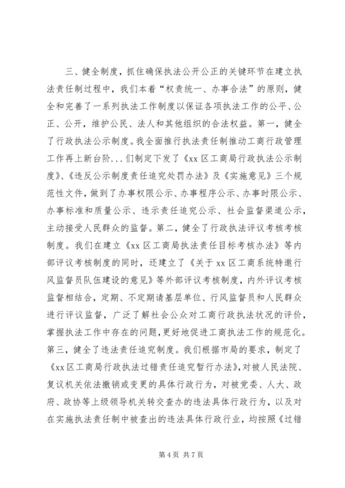 全面推行执法责任制推动工商行政管理工作再上新台阶 (4).docx