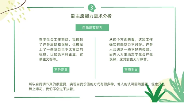 花朵小清新班干部竞选班委学生会竞选ppt