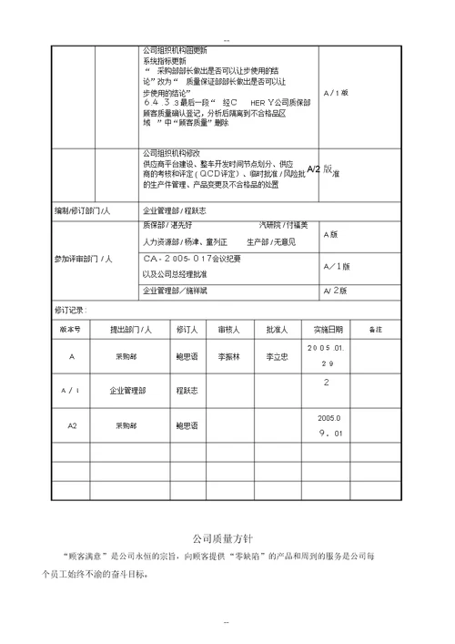 采购管理手册II-供应商管理手册A2版