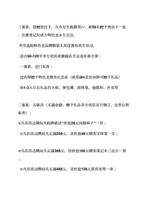 服装店开业专业策划专项方案.docx