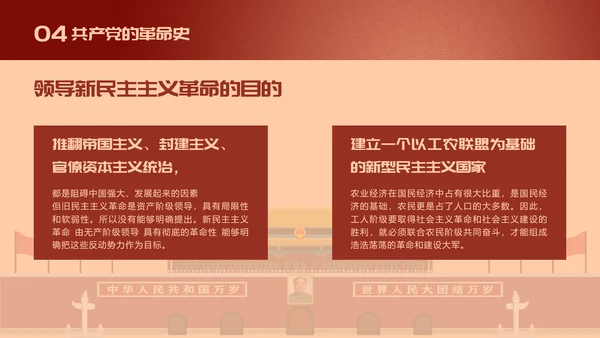 红色精神七一建党节党史党课教学通用PPT模板