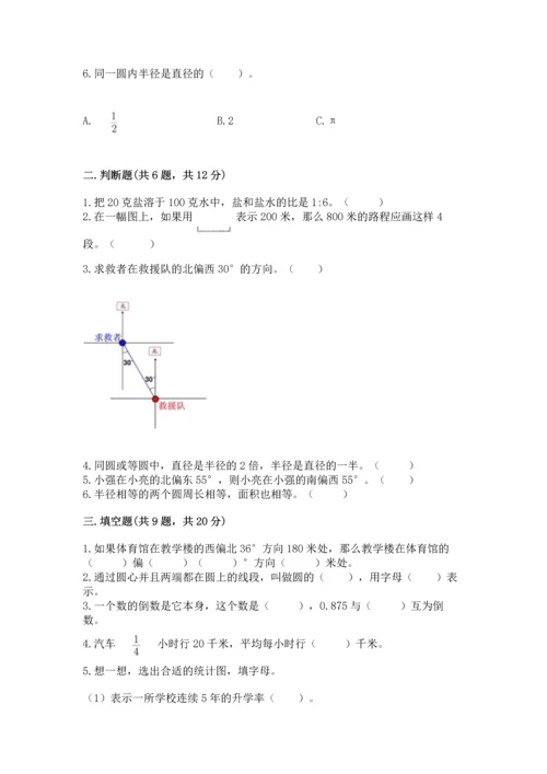 人教版六年级上册数学期末测试卷（典优）word版.docx