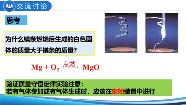 第五单元课题1质量守恒定律课件(共26张PPT内嵌视频)-2024-2025学年九年级化学人教版20