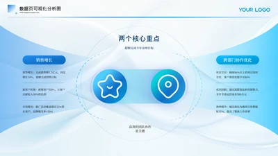 浅蓝色商务风数据关系页