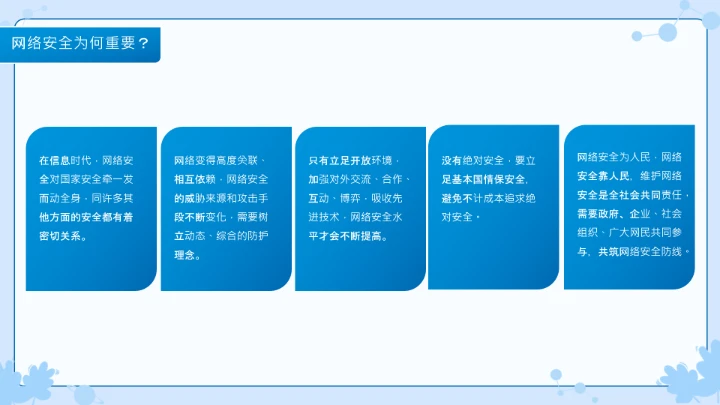 小学生主题班会通用版 网络安全学习班会课件