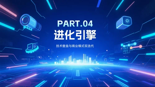 蓝色科技风渐变大学生创新创业大赛PPT模板