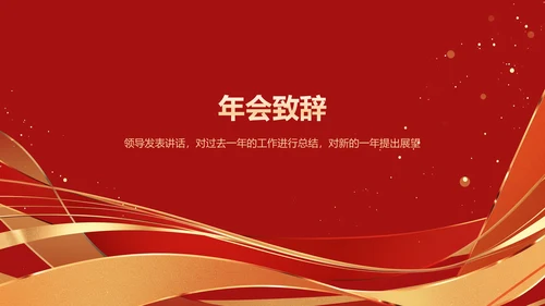 红色喜庆风年会表彰PPT模板