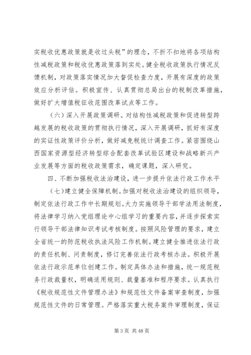 全省国税工作要点(讨论稿).docx