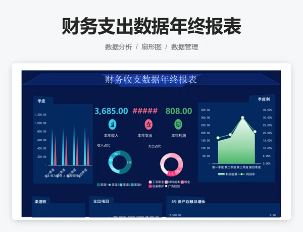 财务收支数据年终报表