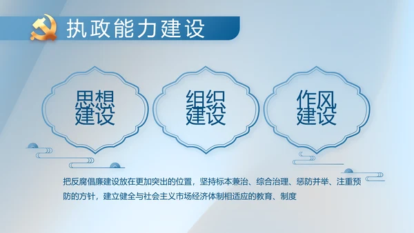 蓝色大气党务干部述职报告动态PPT