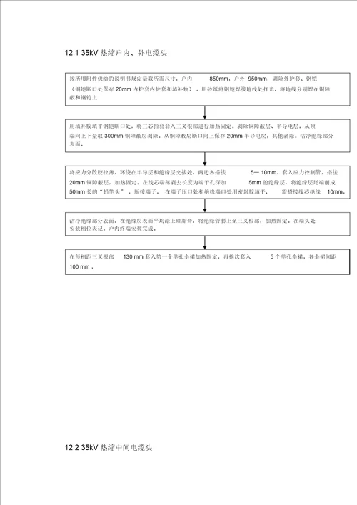 Kv电缆头制作施工方案