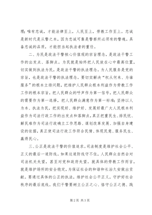 学习政法干警核心价值观体会 (2).docx