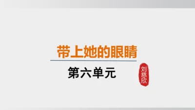 25.带上她的眼睛 课件