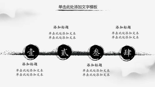 水墨中国风中华武魂武术笑傲江湖PPT模板