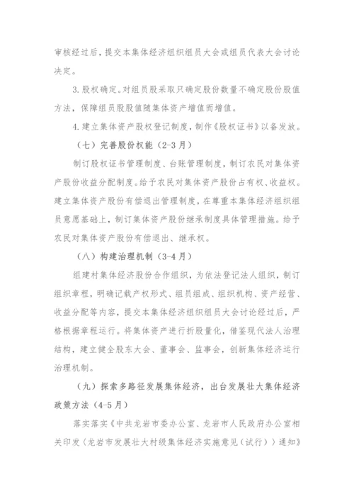 村农村集体产权核心制度改革实施专业方案.docx