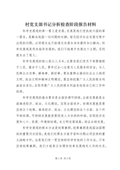 村党支部书记分析检查阶段报告材料.docx