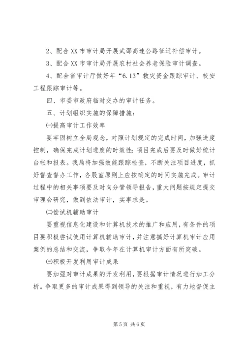 市委审计部门全年审计项目管理计划.docx