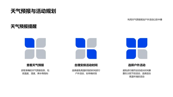 大暑气象与健康保护PPT模板