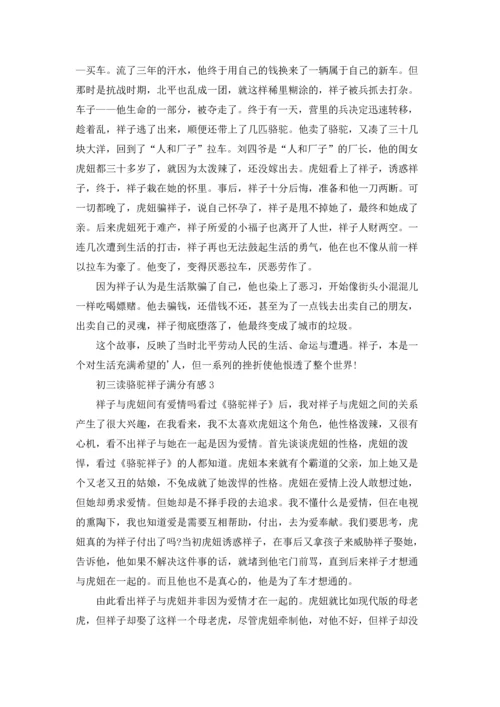 初三读骆驼祥子满分有感5篇.docx
