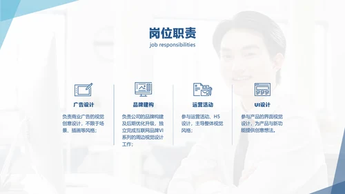 蓝色商务风新员工入职培训课件
