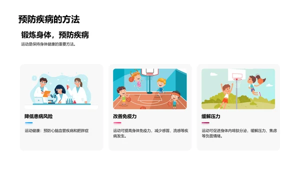 运动健康知识讲解PPT模板