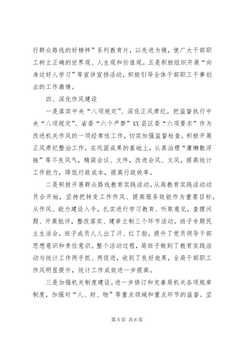 县统计局领导班子总结.docx