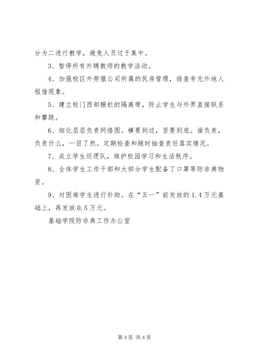 基础学院防非典工作自查报告 (3).docx