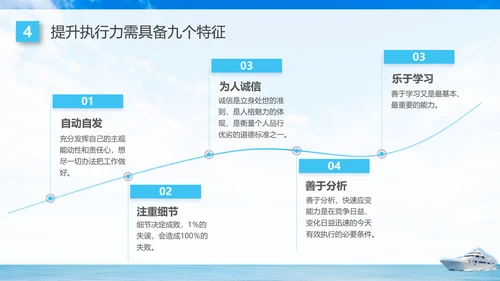 蓝色商务高效执行赢得先机如何提高执行力企业培训PPT课件