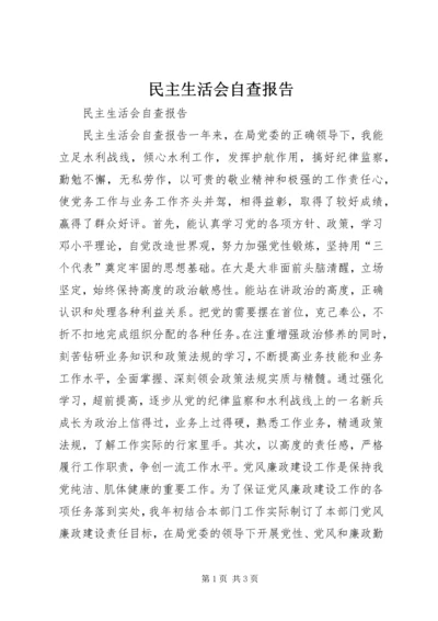 民主生活会自查报告 (15).docx