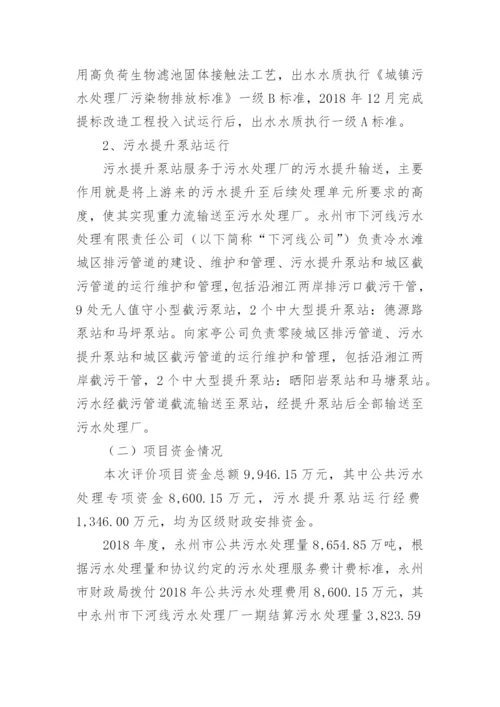 污水处理项目绩效评价报告.docx