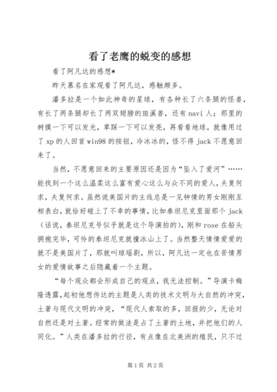 看了老鹰的蜕变的感想 (3).docx