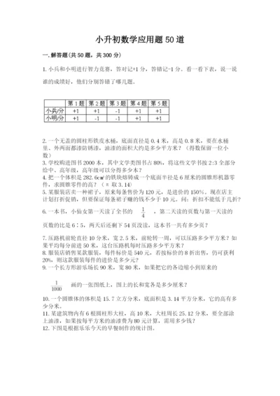 小升初数学应用题50道及1套完整答案.docx