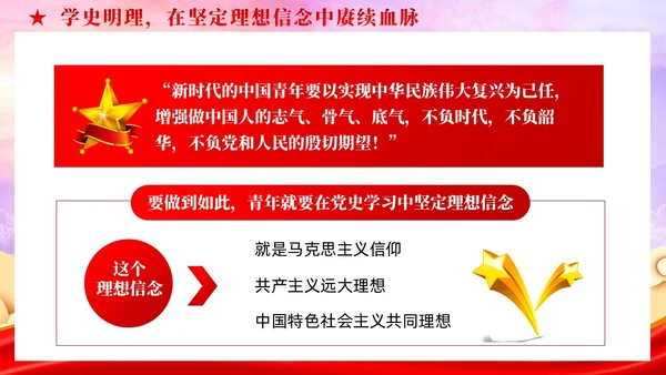 以党的百年奋斗史砥砺青年奋进之志党课课件PPT党建