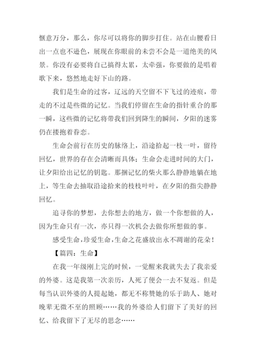 关于生命的作文600字.docx