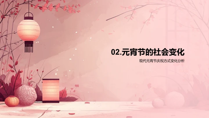 元宵节的演变PPT模板