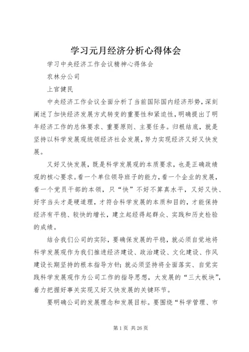 学习元月经济分析心得体会 (4).docx