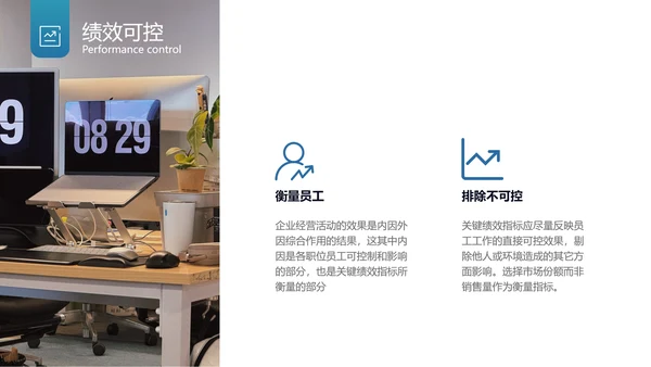 蓝色简约KPI绩效考核PPT