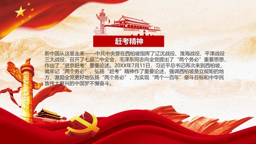 新时代学习弘扬西柏坡精神赶考精神PPT
