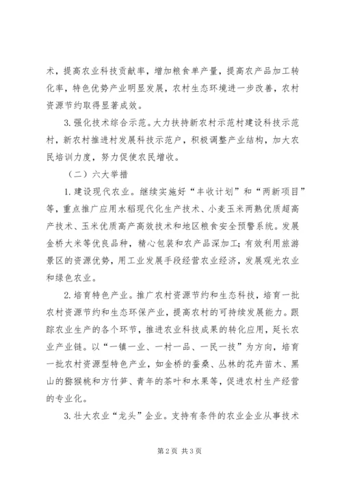 依靠科技促进地区新农村建设.docx