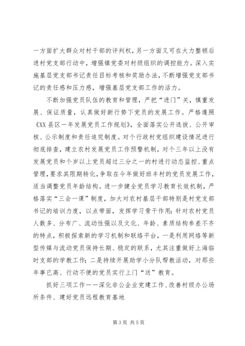 乡镇某年组织工作思路.docx