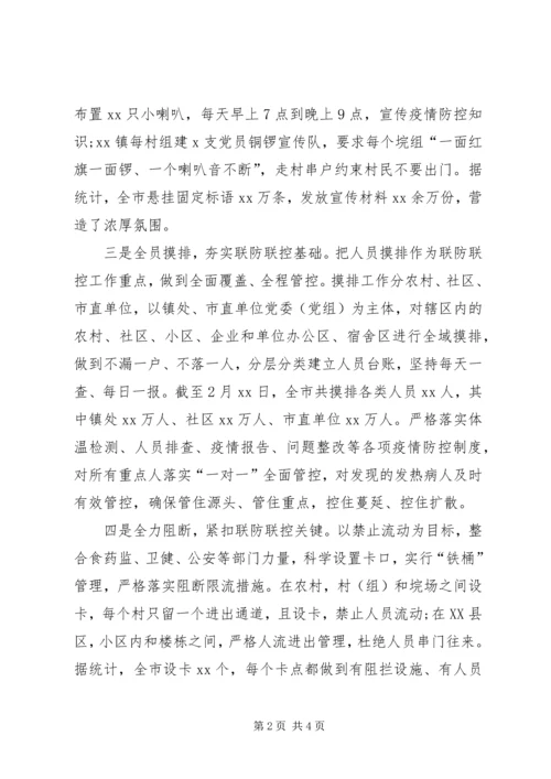 县市区新冠肺炎疫情防控工作情况汇报.docx