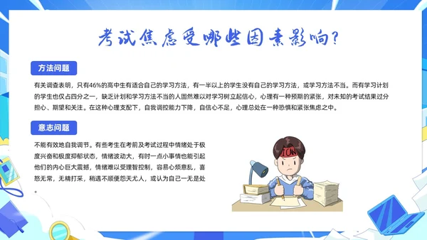 蓝色简约风期末冲刺主题班会