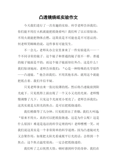 凸透镜烧纸实验作文.docx