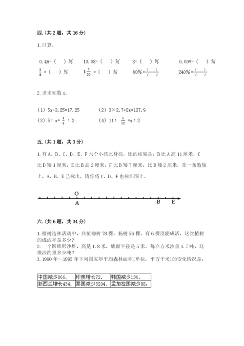 青岛版六年级数学下学期期末测试题附答案ab卷.docx