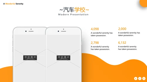 橙色简约风大学学校简介宣传教育PPT模板