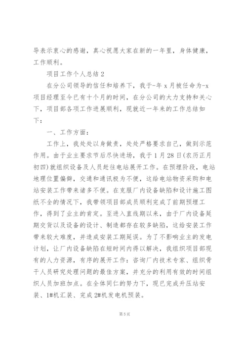 项目工作个人总结10篇.docx