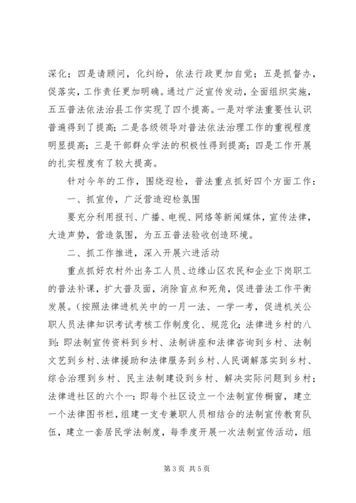 县政府机关五五普法思想汇报 (4).docx