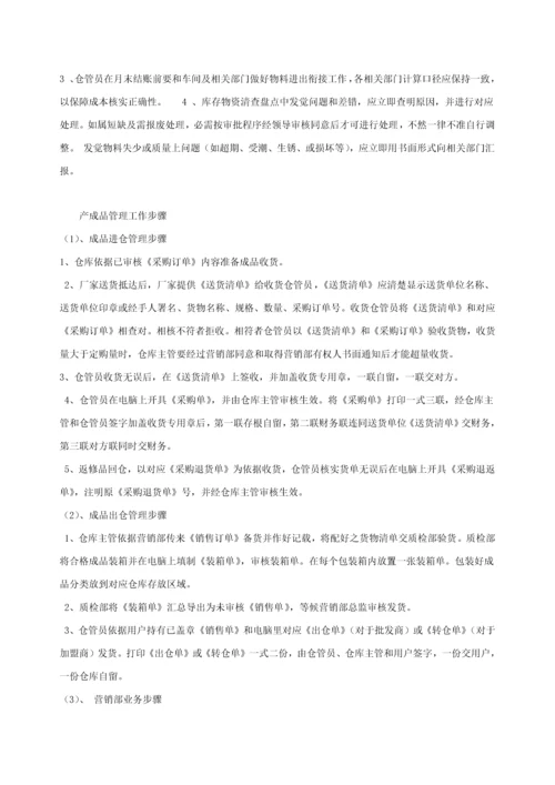 仓库管理标准规章核心制度及综合流程.docx