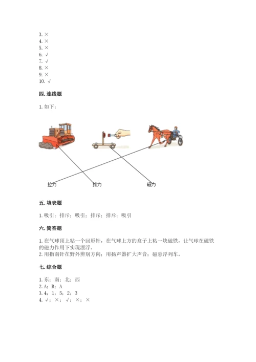 教科版二年级下册科学知识点期末测试卷附答案【巩固】.docx