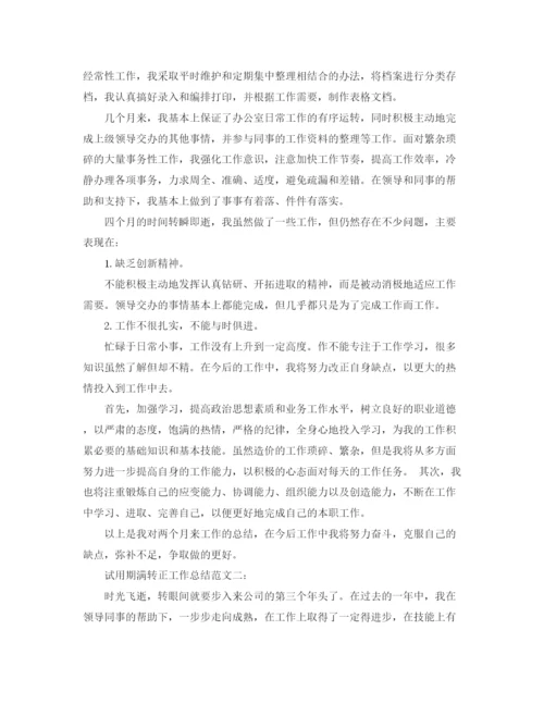 精编之试用期满转正工作总结范文3篇.docx